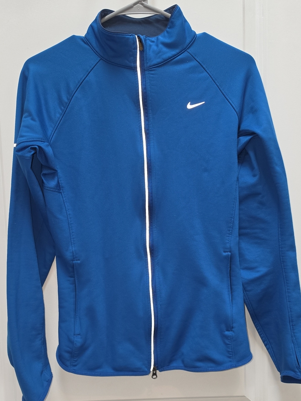 Nike Royal Blue Full-Zip Performance Jacket with White Trim